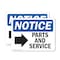 Signmission Parts And Service (Right Arrow), 10 in W x Rectangle, Plastic OS-2PACK-NS-P-710-L-17136 - alternate 1